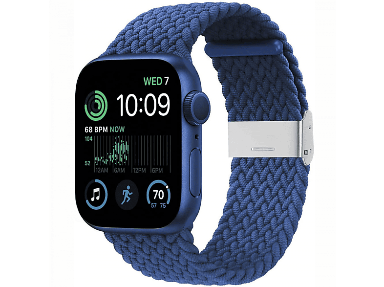 CASEONLINE Braided, Ersatzarmband, Apple, Watch SE 2022 40mm, Blau | Smartwatch Armbänder
