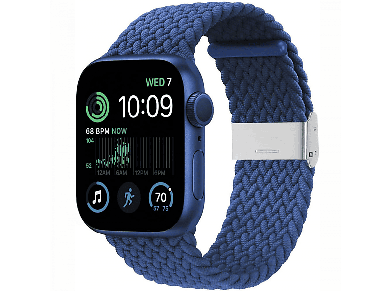 CASEONLINE Braided, Ersatzarmband, Apple, Watch SE 2022 40mm, Blau