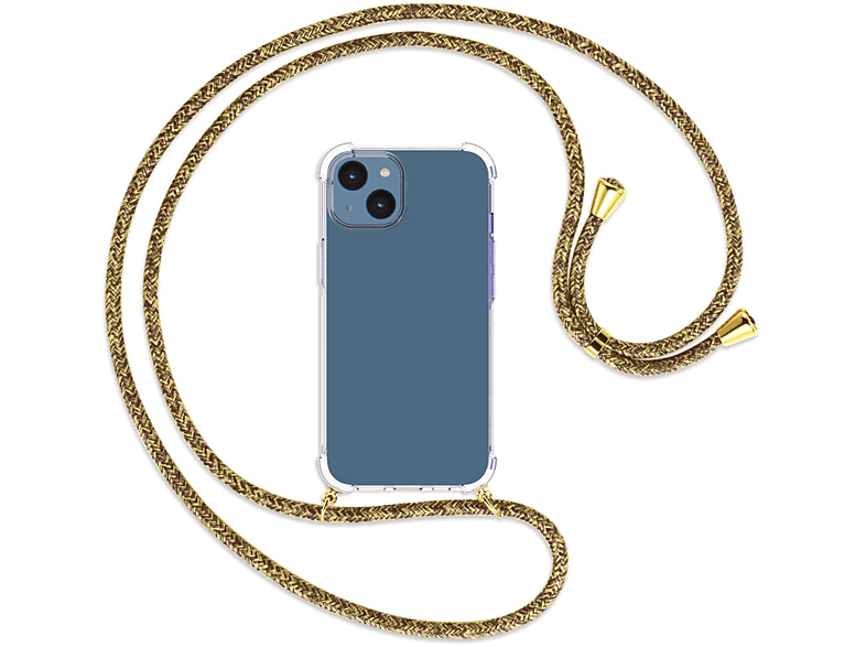 MTB iPhone ENERGY Backcover, Kordel, / 14, Natural gold mit Umhänge-Hülle Apple, MORE