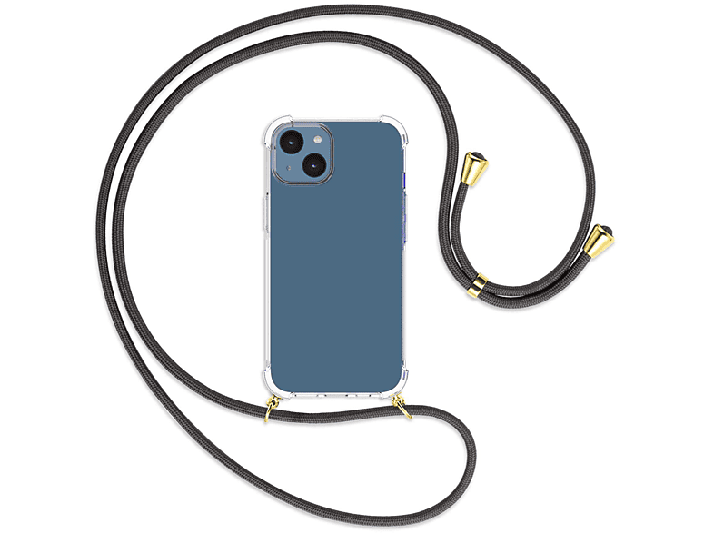 MTB MORE ENERGY Apple, mit iPhone gold Umhänge-Hülle / Dunkelgrau 14, Kordel, Backcover