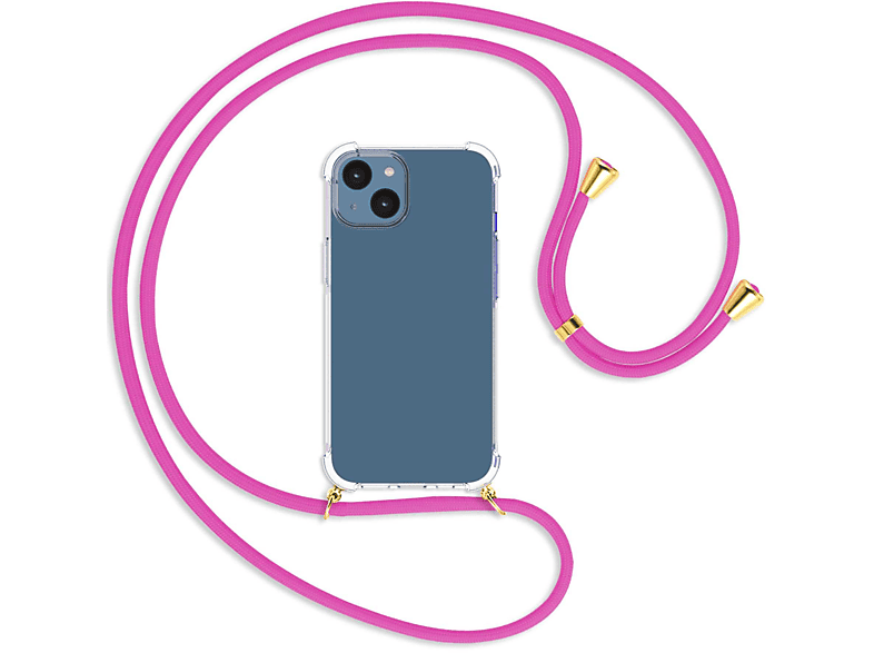 Apple, / mit Pink gold MTB ENERGY Umhänge-Hülle MORE Kordel, Backcover, iPhone Hot 14,