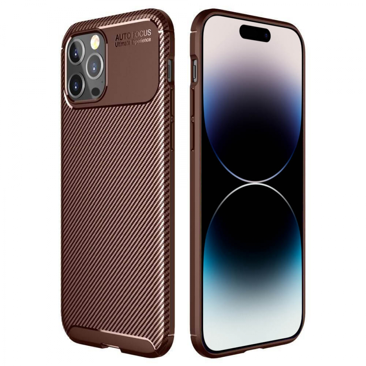 Braun Pro Carbon, Backcover, iPhone 14 Max, Apple, CASEONLINE