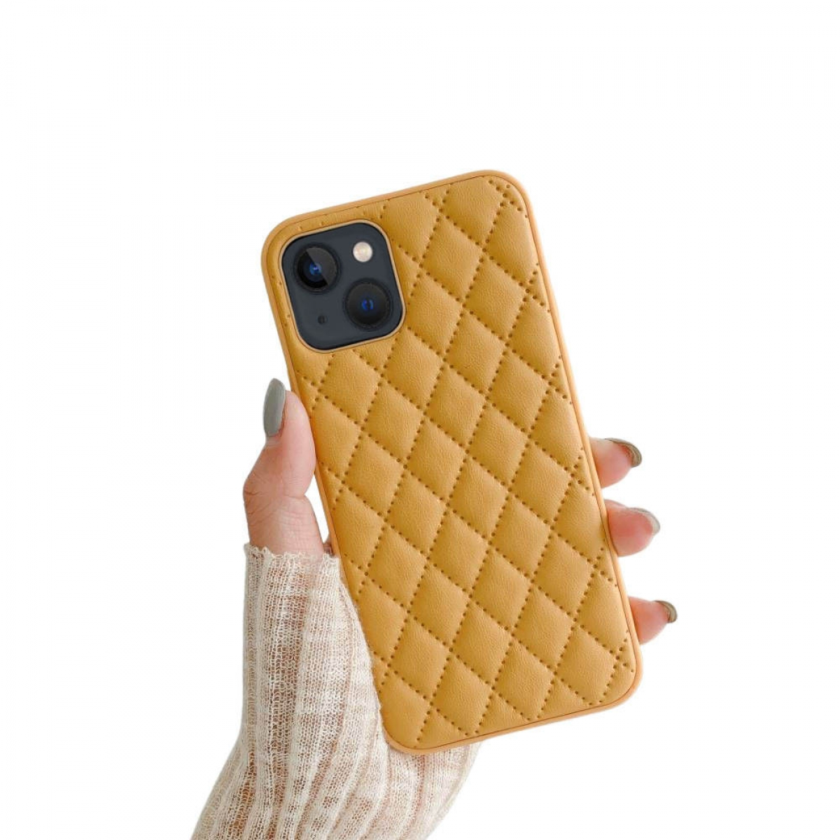 Rhombus, Gelb iPhone Plus, CASEONLINE 14 Backcover, Apple,