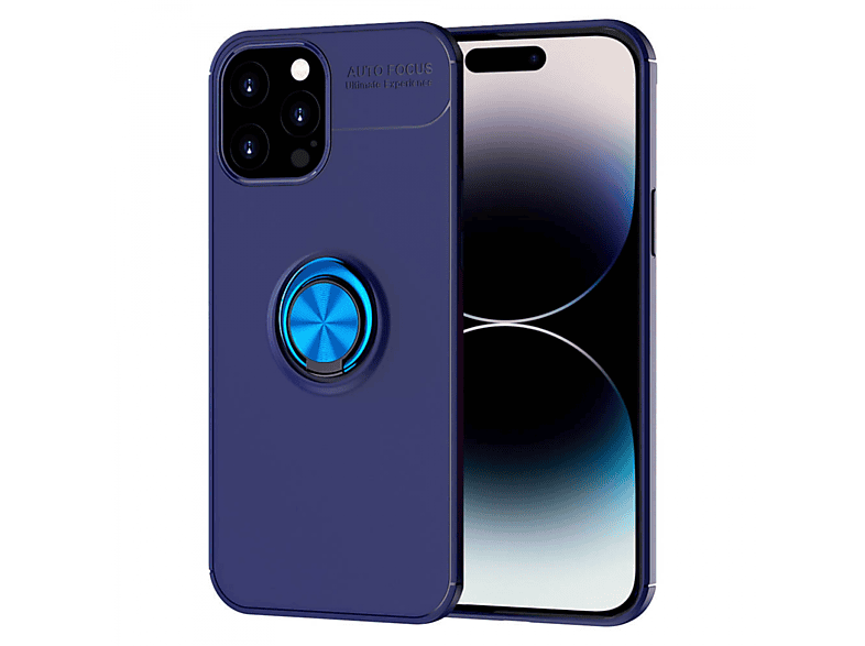 CASEONLINE Ring, 14 Pro Backcover, iPhone Apple, Blau Max