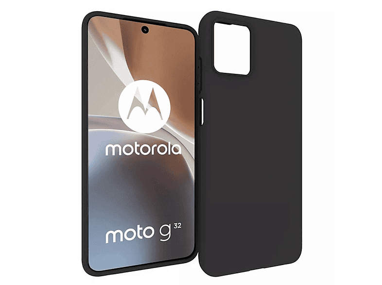 HAOYE Cover Per Motorola Moto G32, Custodia Robusta A Due Strati (PC+TPU), Trasparente Con Cornice Colorata, Antiurto, Rossa