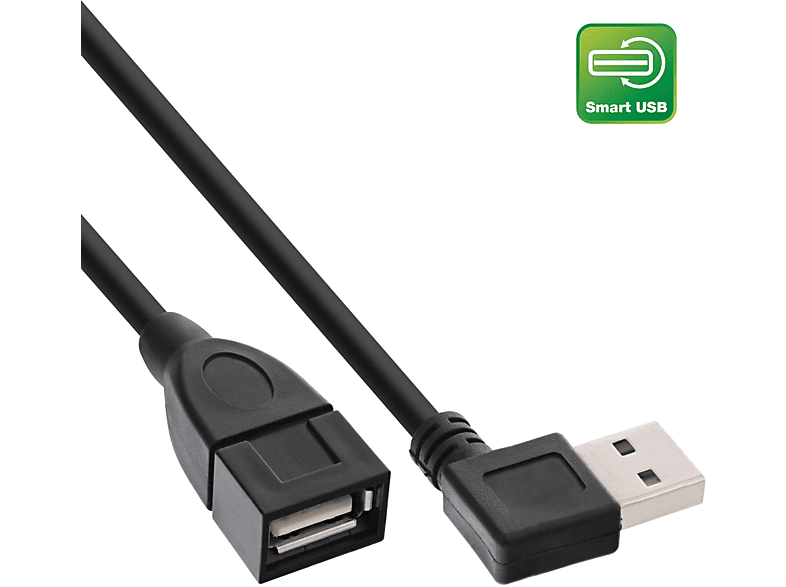 INLINE InLine® Smart USB USB 2.0 / Verlängerung 1m USB Stecker USB-A gewinkelt