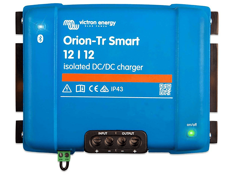 VICTRON ENERGY DC/DC 18A Orion-Tr Smart 12/12 Ladegerät und 12 Akkus isoliert Volt, Universal, (220W) Lithium Ladegerät für blau Blei