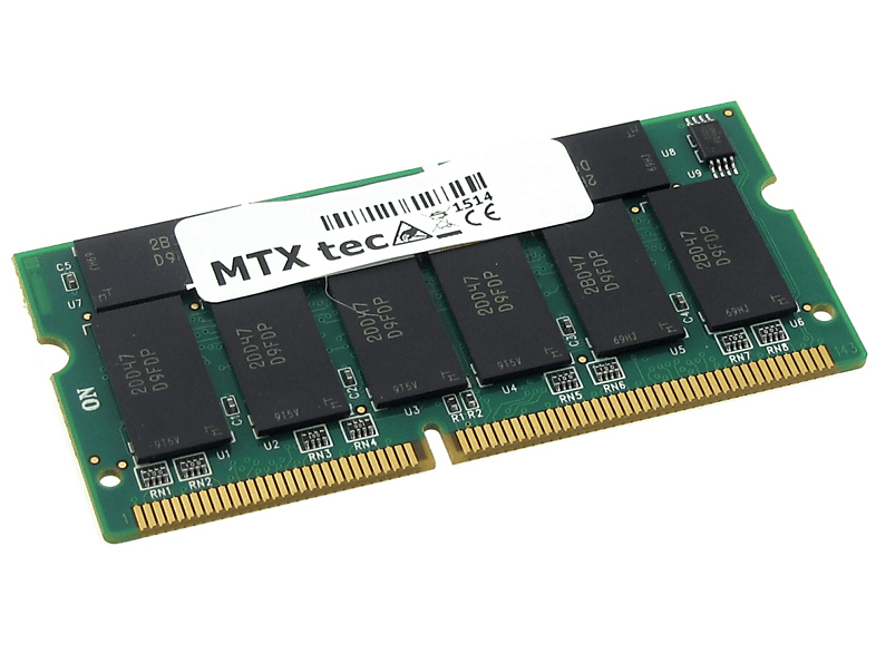 MTXTEC Arbeitsspeicher 512 MB RAM für ThinkPad X30 (2884) Notebook-Speicher 512 MB SDRAM