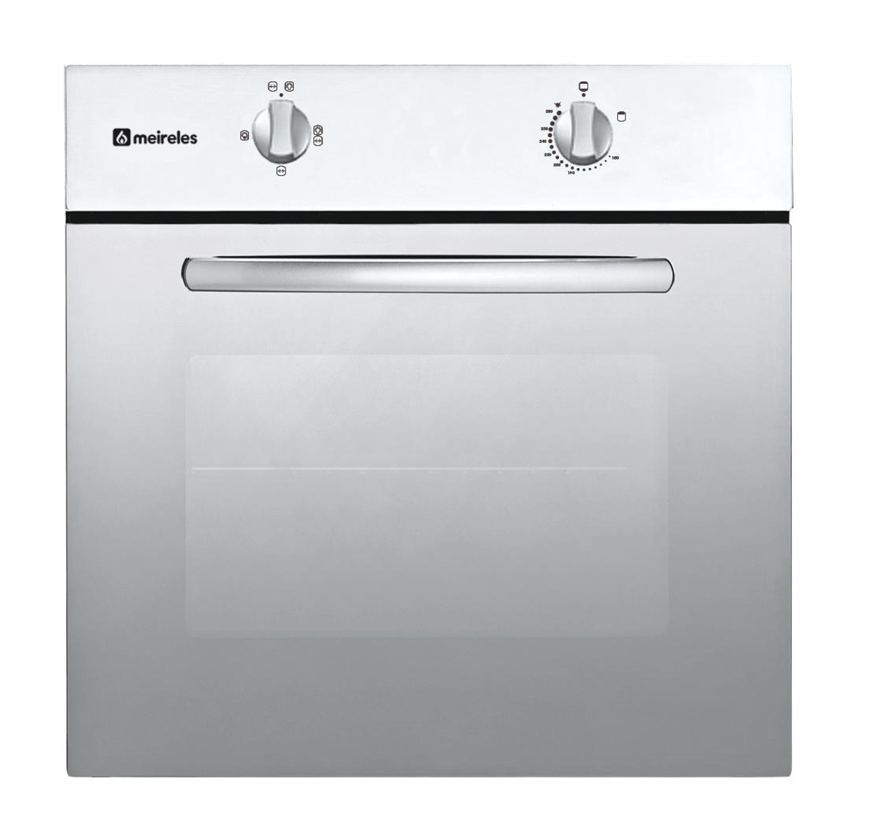 Horno convencional - MFG 2604 X MEIRELES, 48 l, Independiente, Esmalte fácil de limpiar, Plata