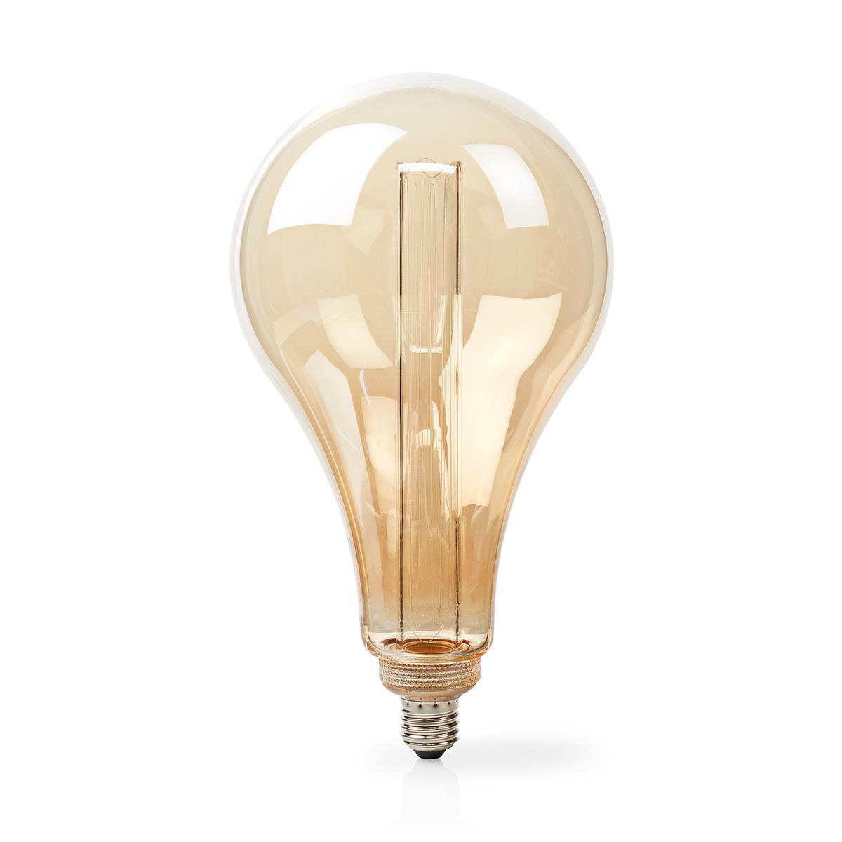 Lampadina grande a forma di pera con una tonalità dorata.