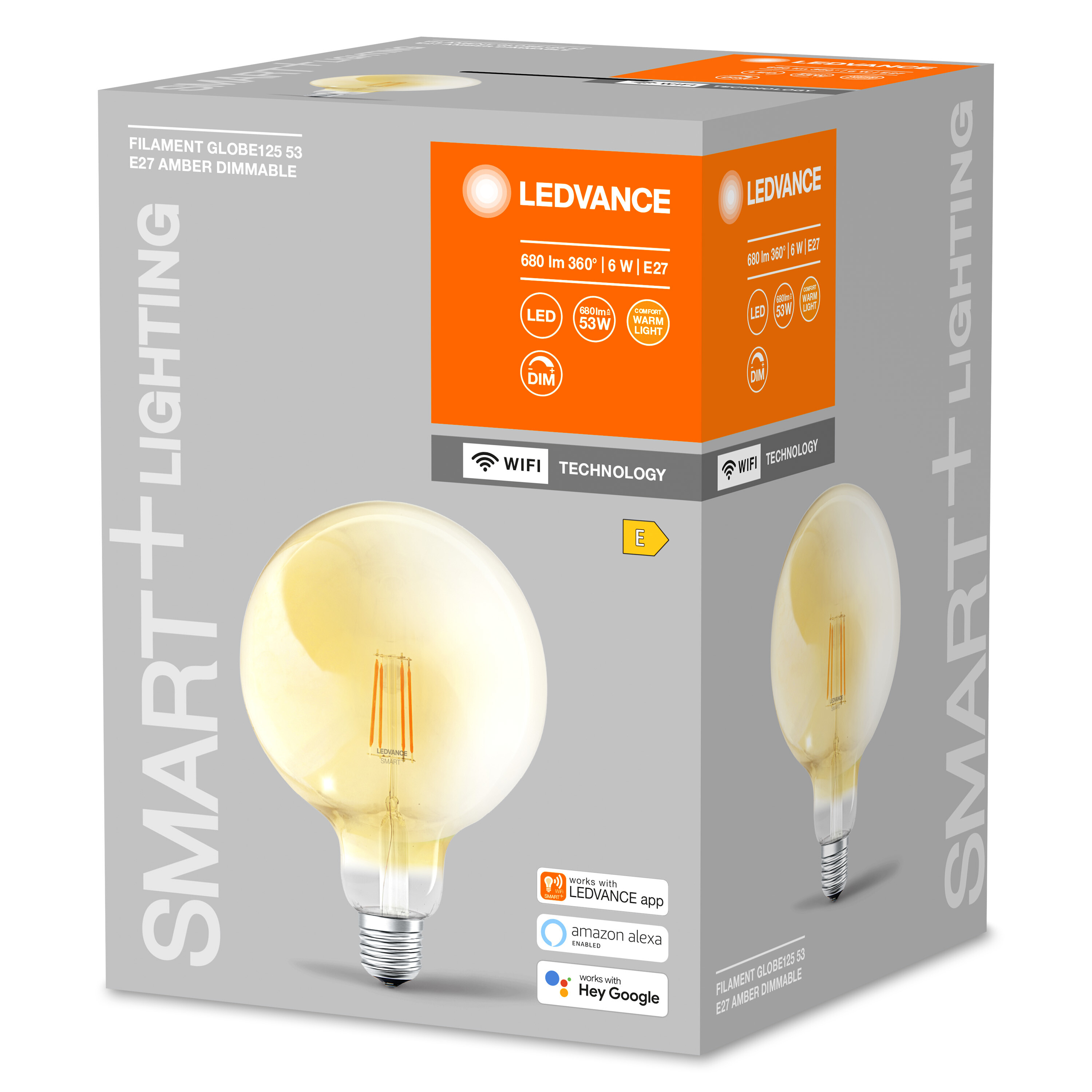 Warmweiß Lumen LED Dimmable 680 Filament LEDVANCE Globe Lampe SMART+