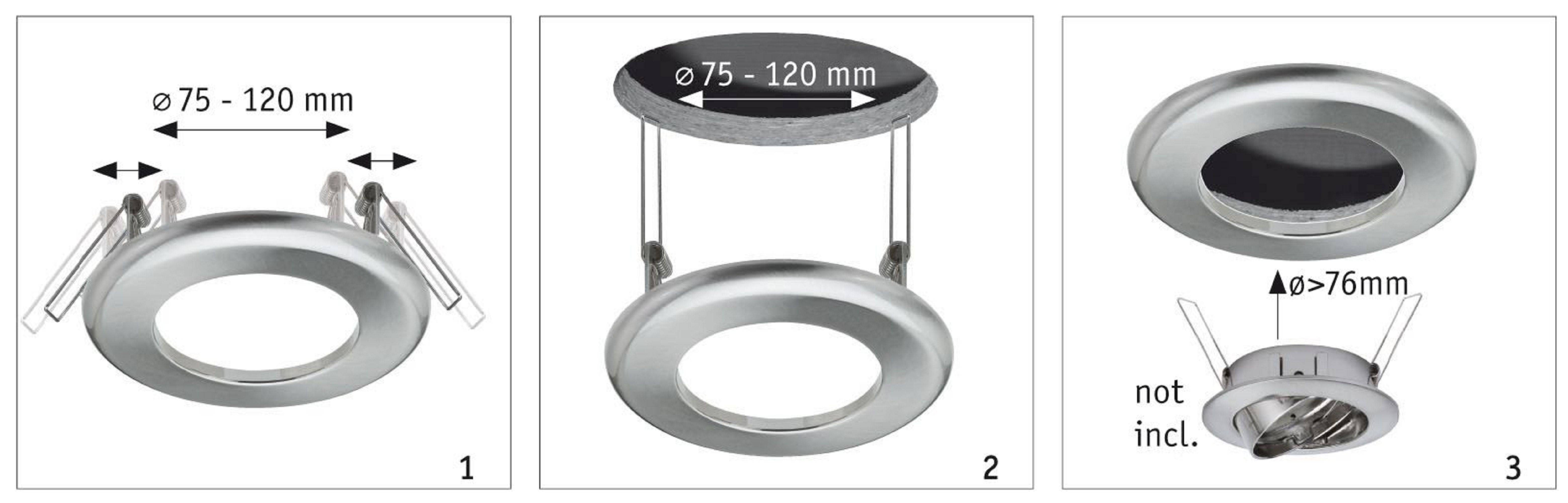 Un apparecchio di illuminazione a incasso a soffitto con interno nero e finiture bianche.