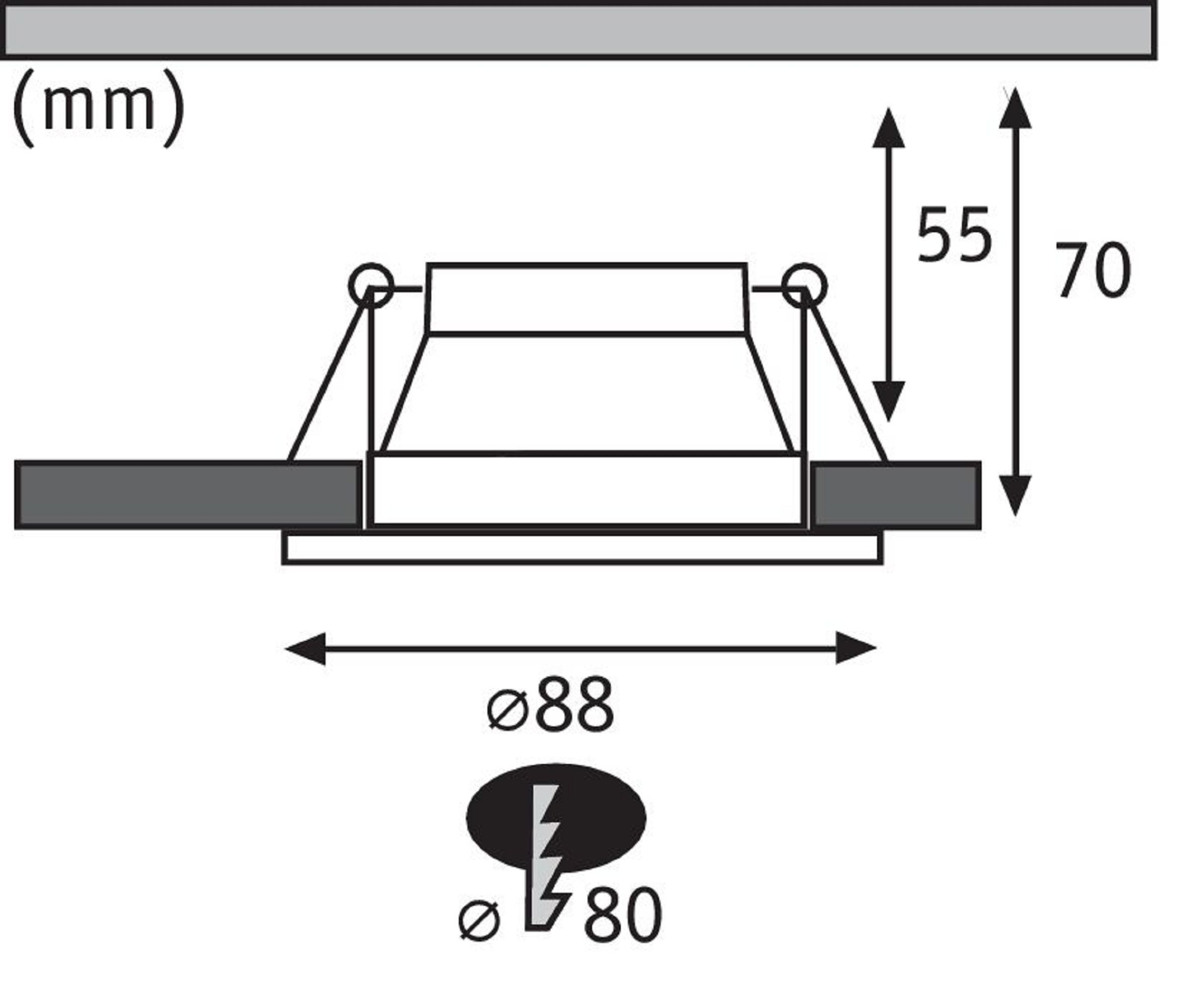 LICHT Cole (93405) PAULMANN Deckeneinbauleuchte Warmweiß