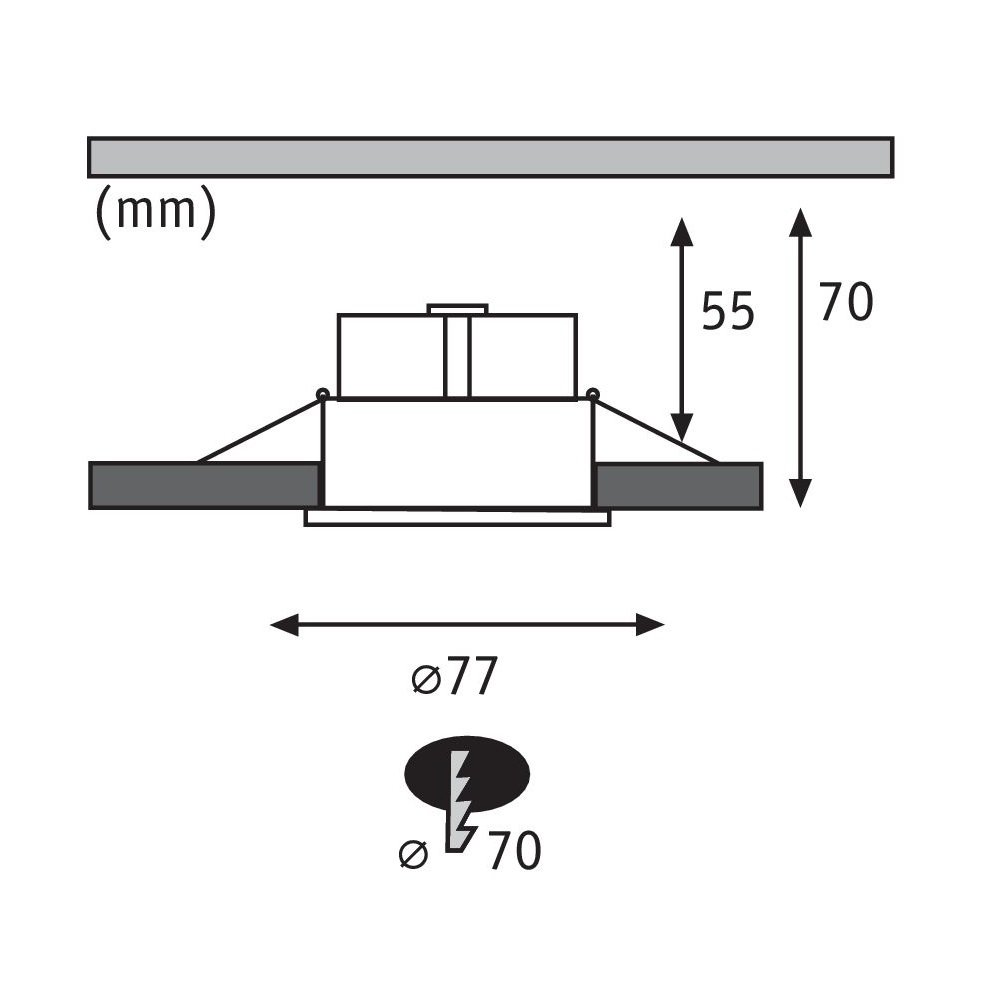 Scheda tecnica del prodotto con specifiche di una sorgente luminosa.