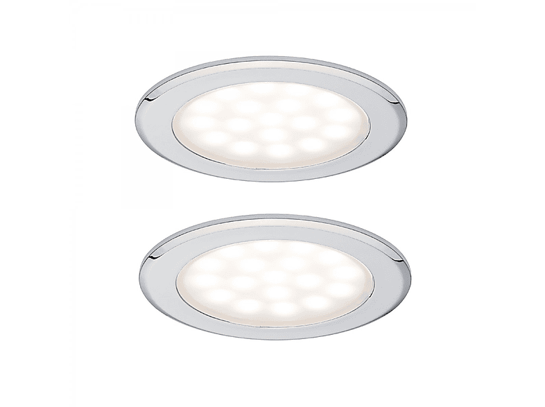 2er-Set Möbeleinbauleuchten Universalweiß LICHT LED rund PAULMANN