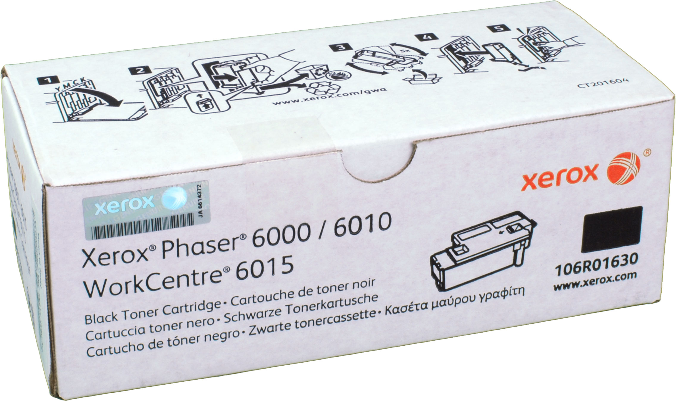 Scatola cartuccia toner nero Xerox Phaser 6000/6010/6015.