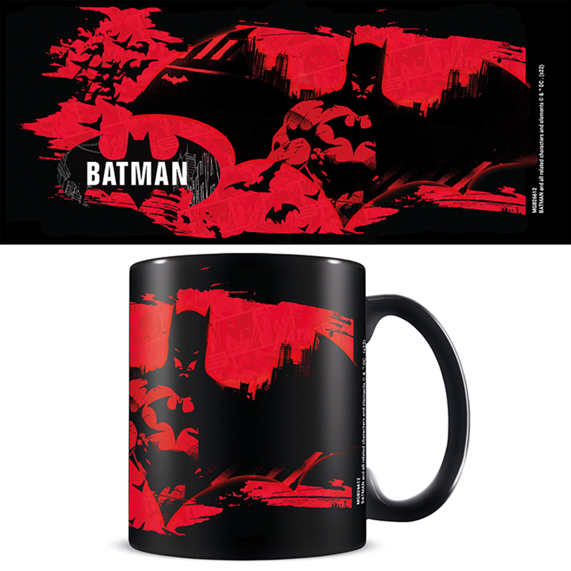 - black Red Mug Batman -