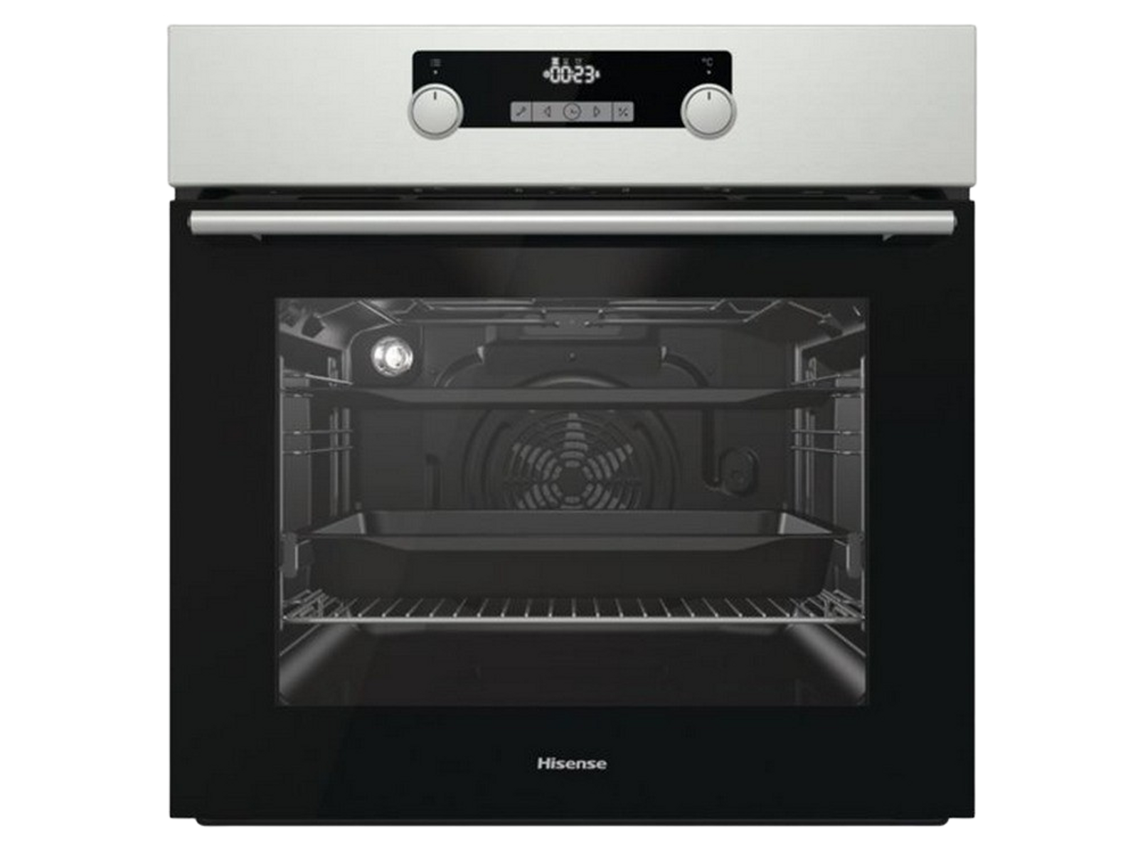 Horno multifunción - BSA5222AX HISENSE, 71 l, Independiente, Limpieza por vapor, Gris