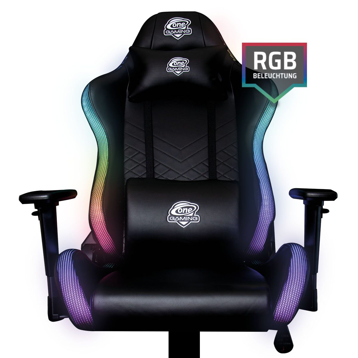ONE GAMING Chair Pro RGB Schwarz Stuhl, Gaming