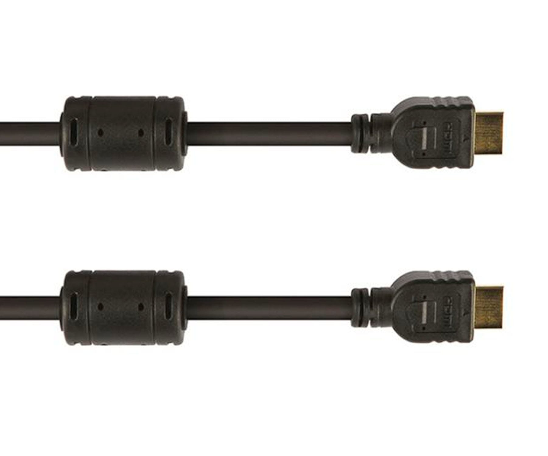 Dos cables HDMI negros con conectores en cada extremo.