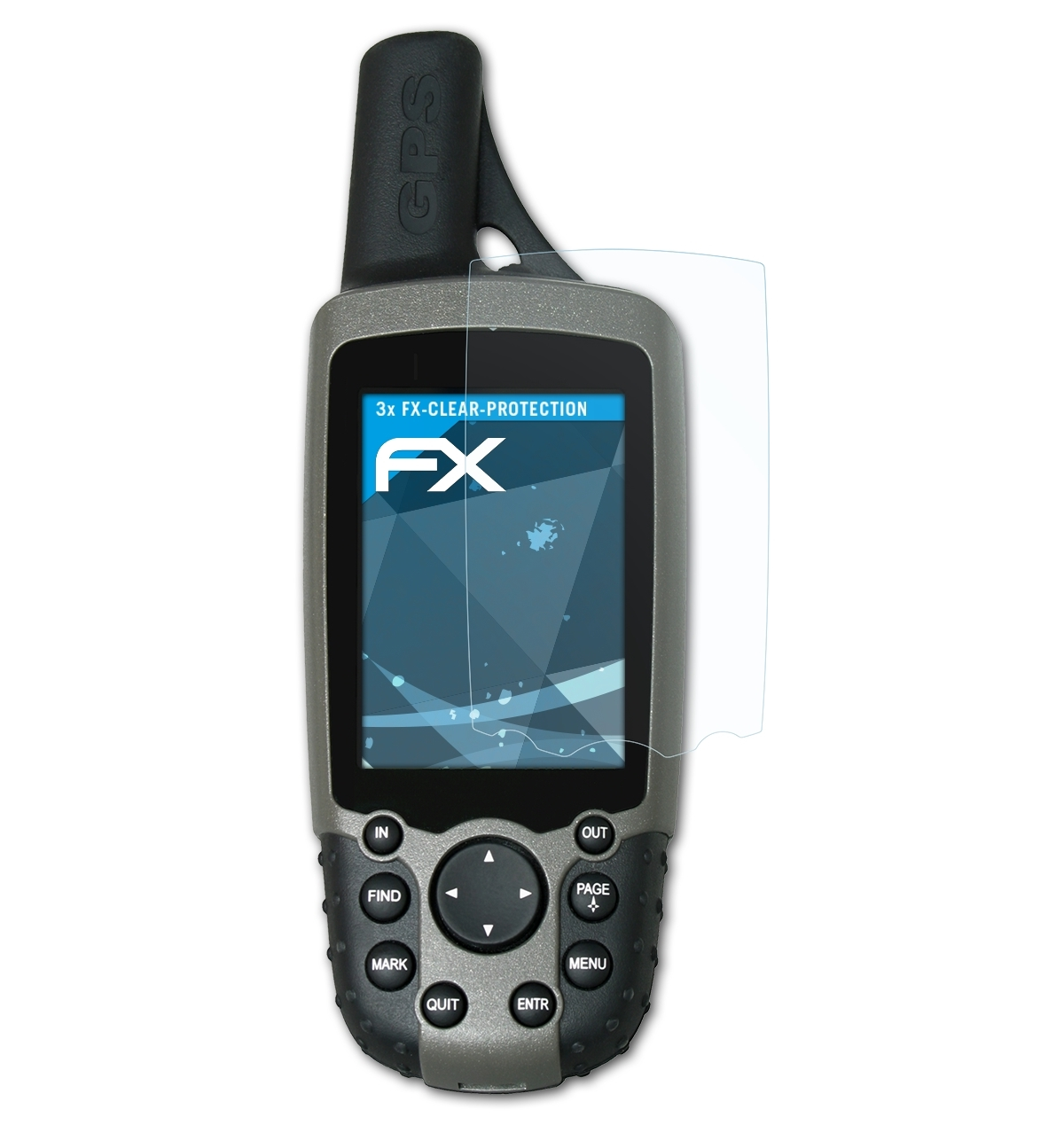 60C) Garmin 3x Displayschutz(für ATFOLIX GPSMap FX-Clear