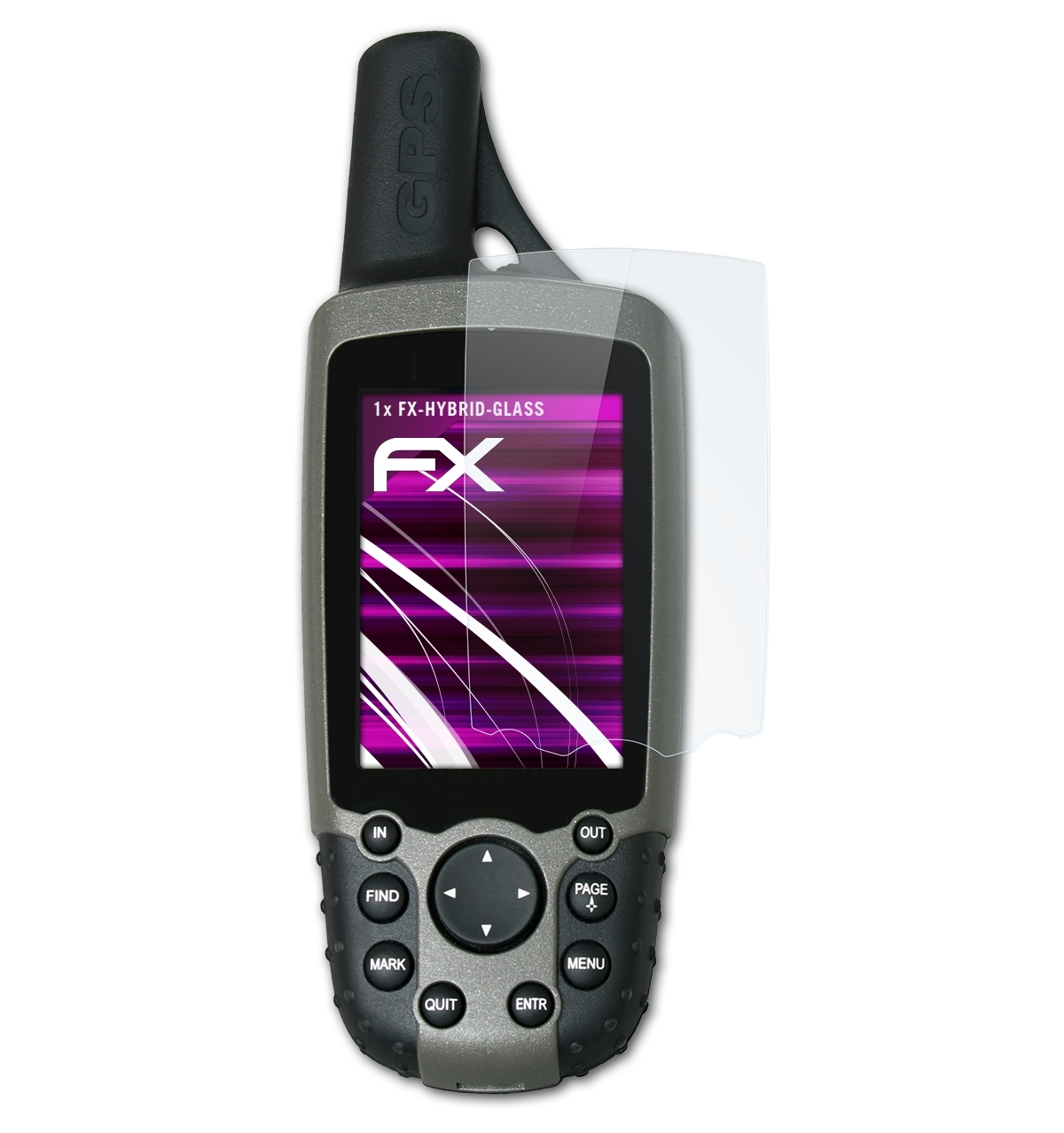ATFOLIX FX-Hybrid-Glass Schutzglas(für Garmin GPSMap 60C)