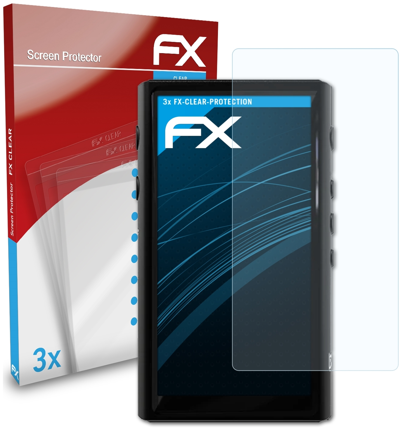 ATFOLIX 3x FX-Clear Displayschutz(für HiBy R5 Saber)