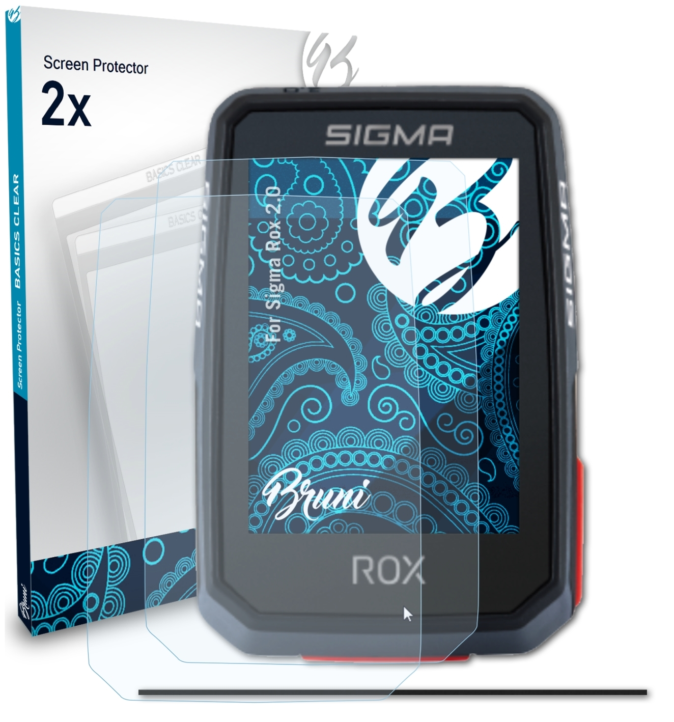 Rox Sigma Schutzfolie(für 2.0) 2x BRUNI Basics-Clear