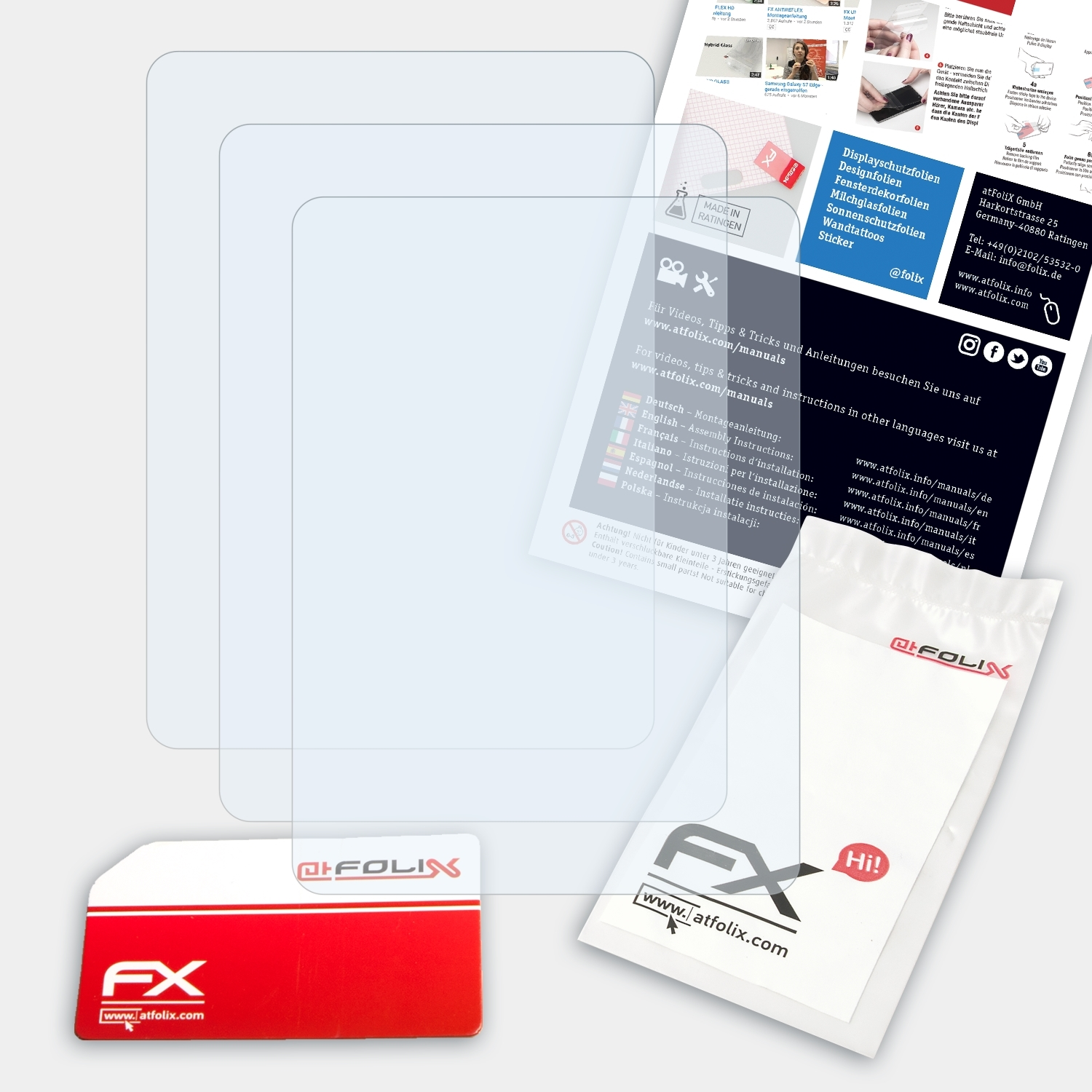 ATFOLIX 3x FX-Clear R3 HiBy Displayschutz(für Pro)