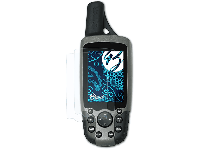 BRUNI 2x Basics-Clear Schutzfolie(für Garmin GPSMap 60C)