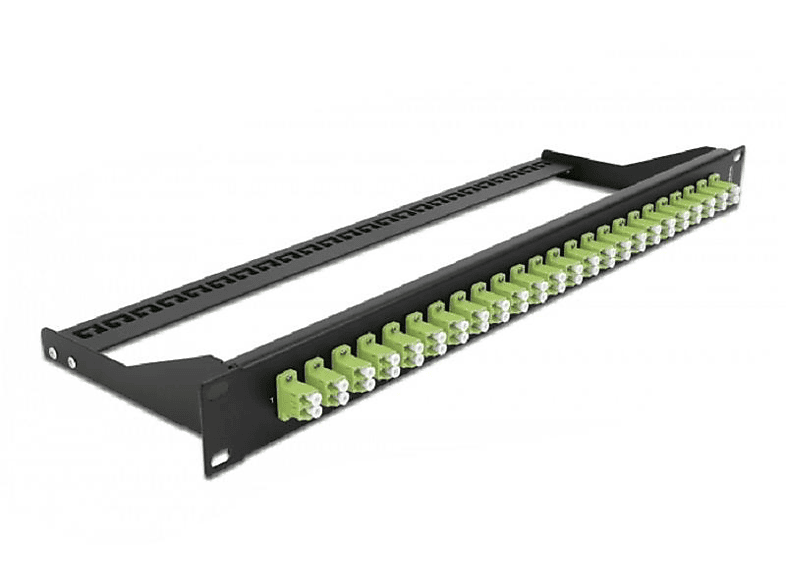 Delock 19″ LWL Patchpanel 24 Port LC Duplex Aqua - Professionelles Fiberpanel