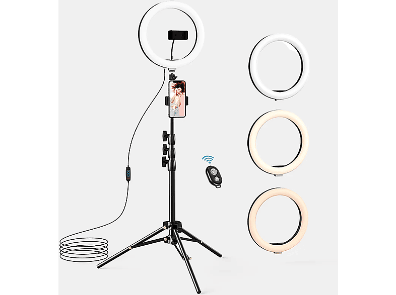 Ringleuchte Stativ und SYNTEK mit Selfie-Ringlicht LED Handyhaltern 10,2\