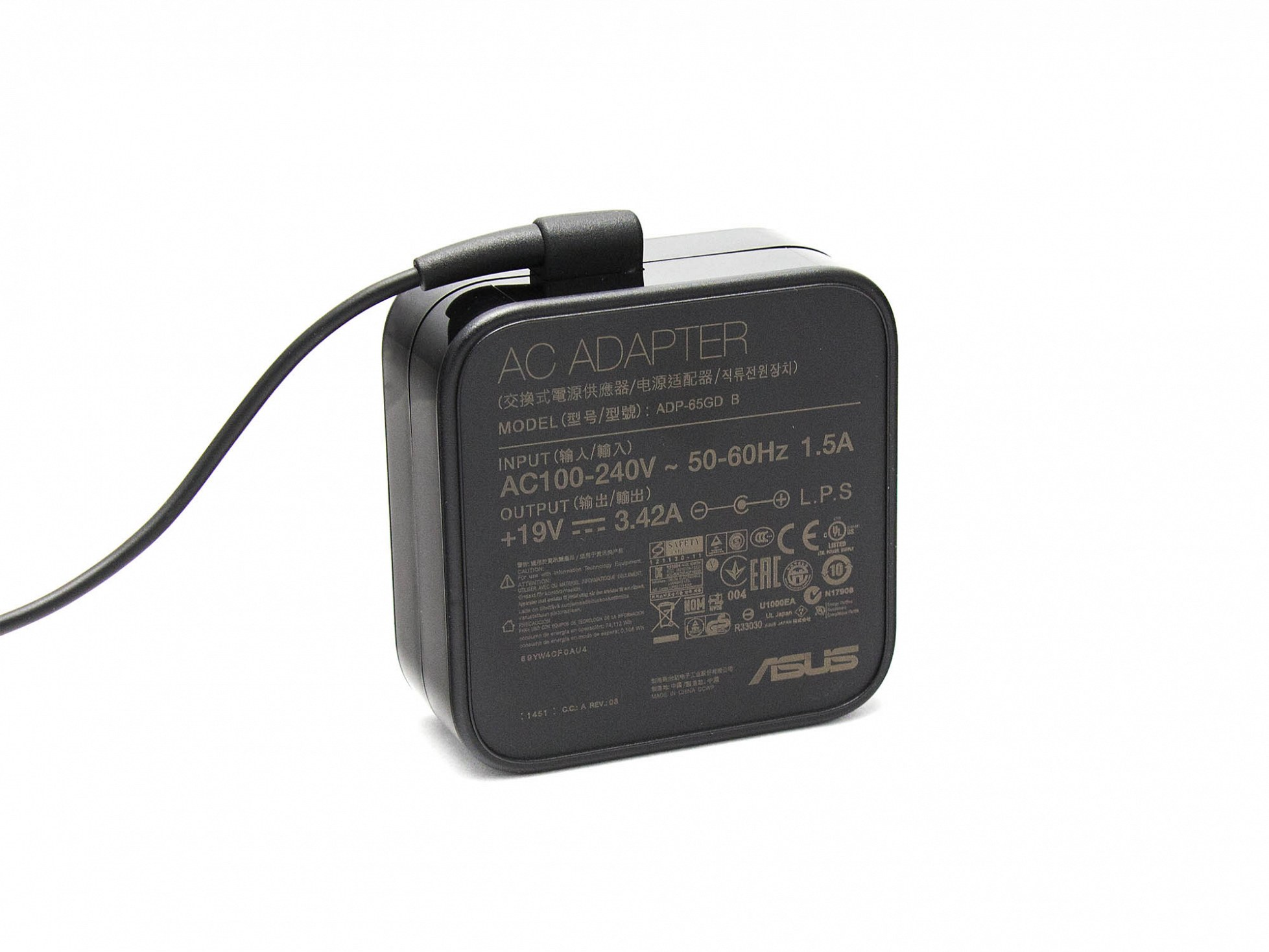 ASUS 0A001-00048900 65 Watt Netzteil Original abgerundetes