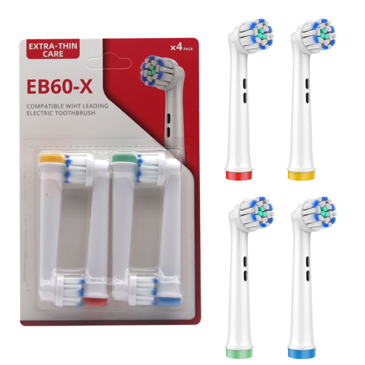 Ersatz-Zahnbürstenköpfe für INF 4er-Pack B Oral Ersatz-Zahnbürstenköpfe EB60-X Braun 1000