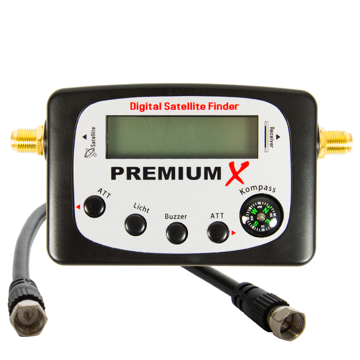 Satellitenfinder für Sat Anlage Kompass Messgerät PREMIUMX Satellitenfinder Sat-TV-Signalfinder Satfinder