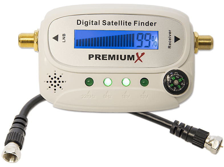 PREMIUMX PXF20 Digital Sat Finder LCD Anzeige Satelliten Finder FullHD