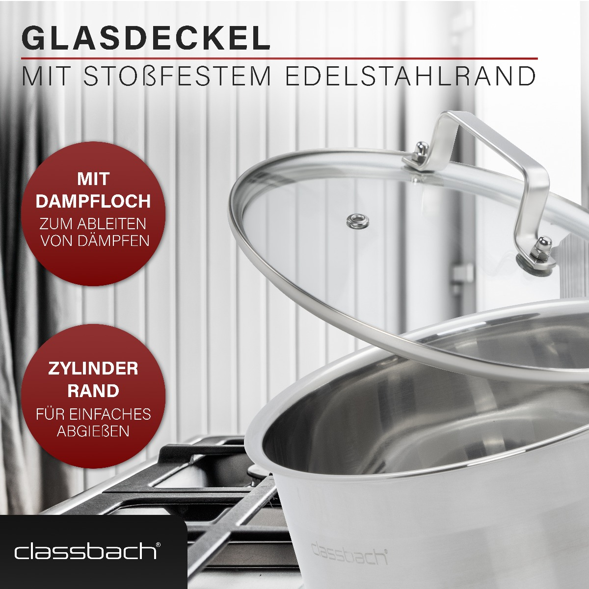 CLASSBACH 4017 Edelstahl Kochtopf-Set C-KTS