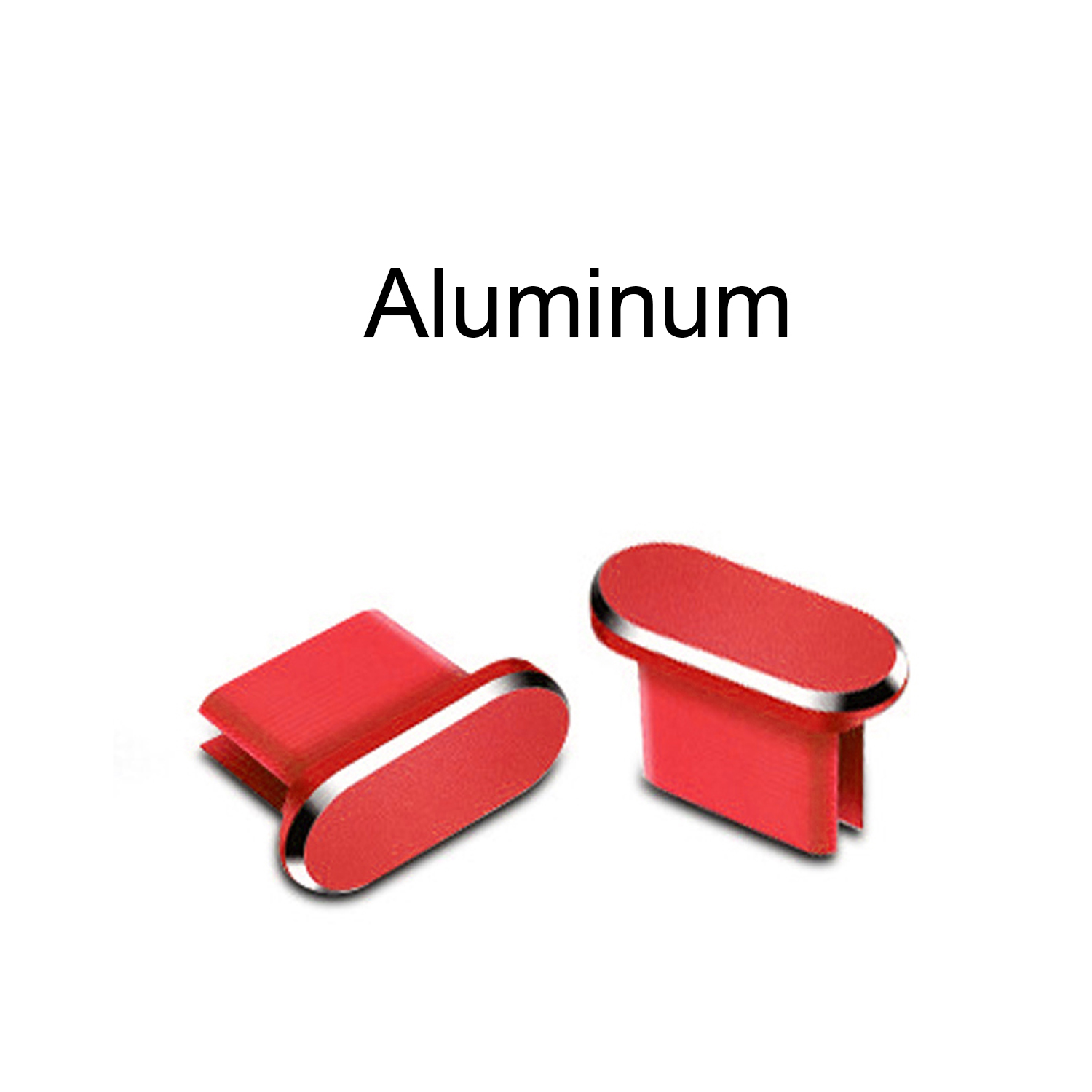 Due spine in alluminio rosse con bordi metallici su sfondo bianco.