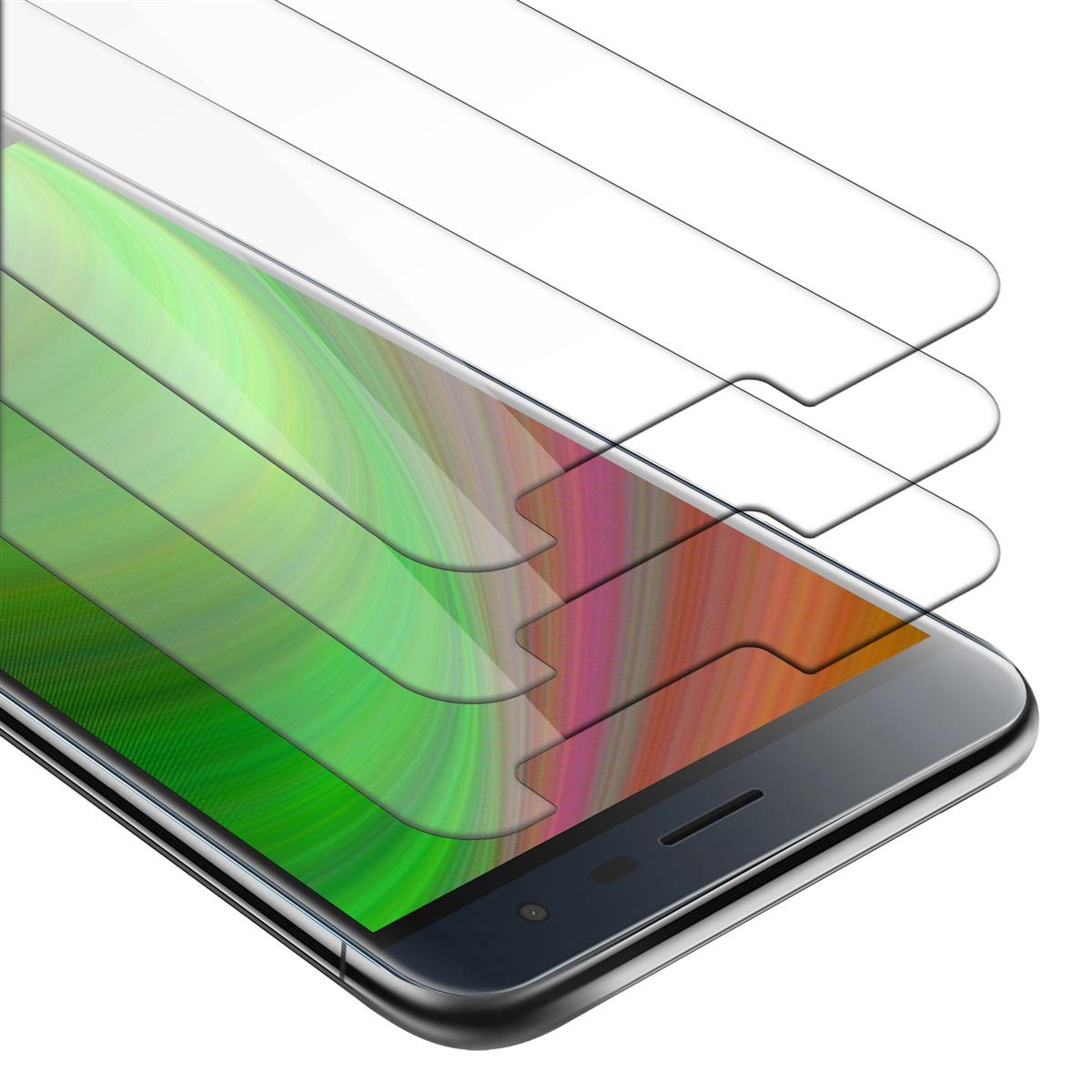 CADORABO 3x Schutzglas Tempered Glas S) Schutzfolie(für ZOOM ZenFone Asus