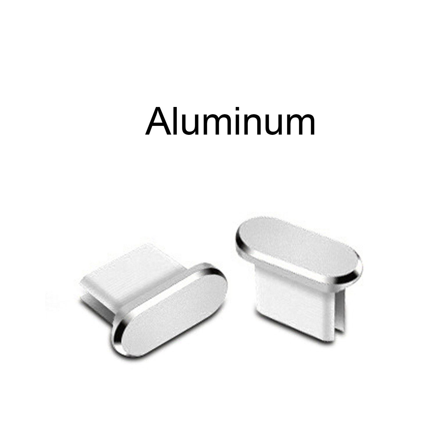 Due spine in alluminio argentate con bordi metallici su sfondo bianco.