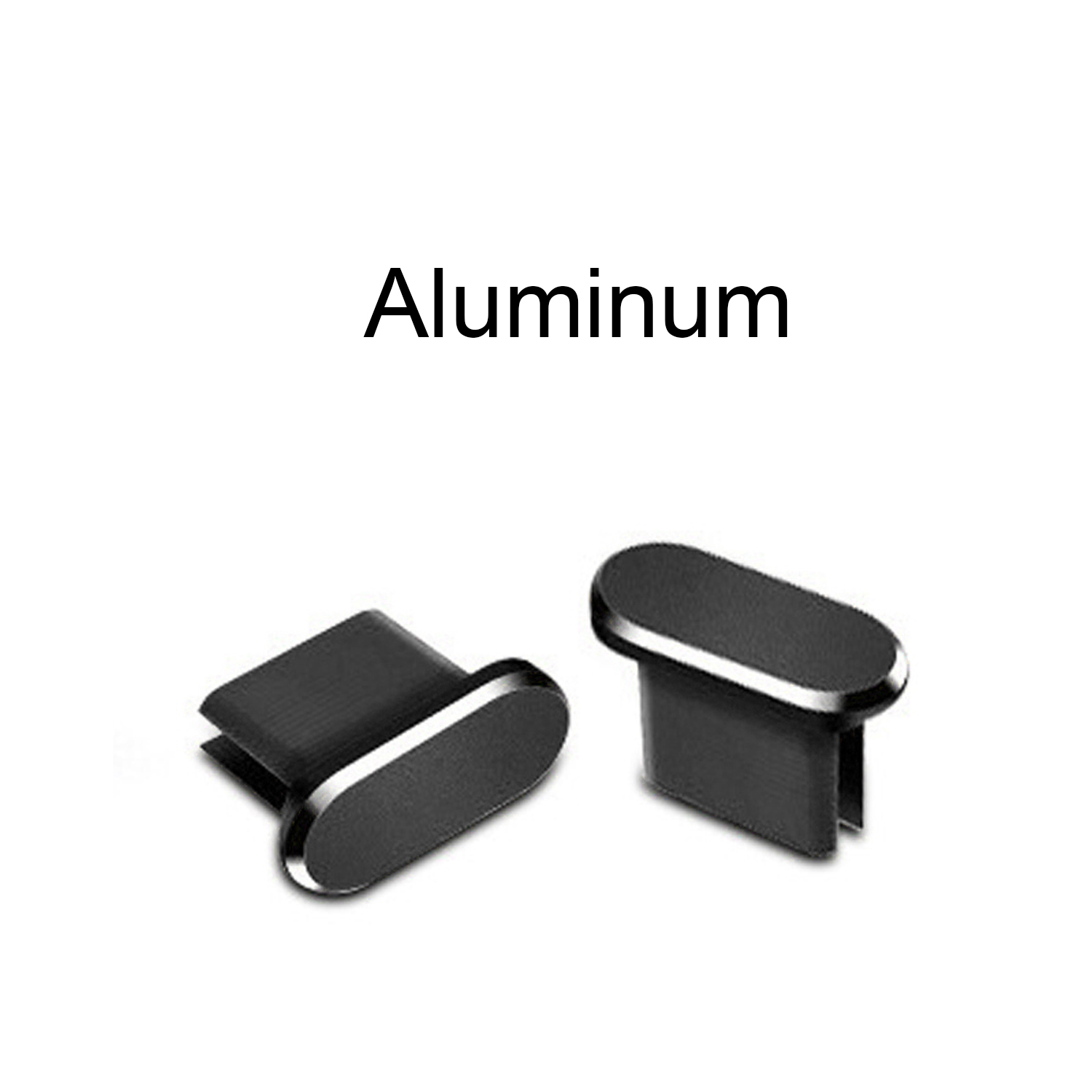Due spine in alluminio nere con bordi metallici su sfondo bianco.