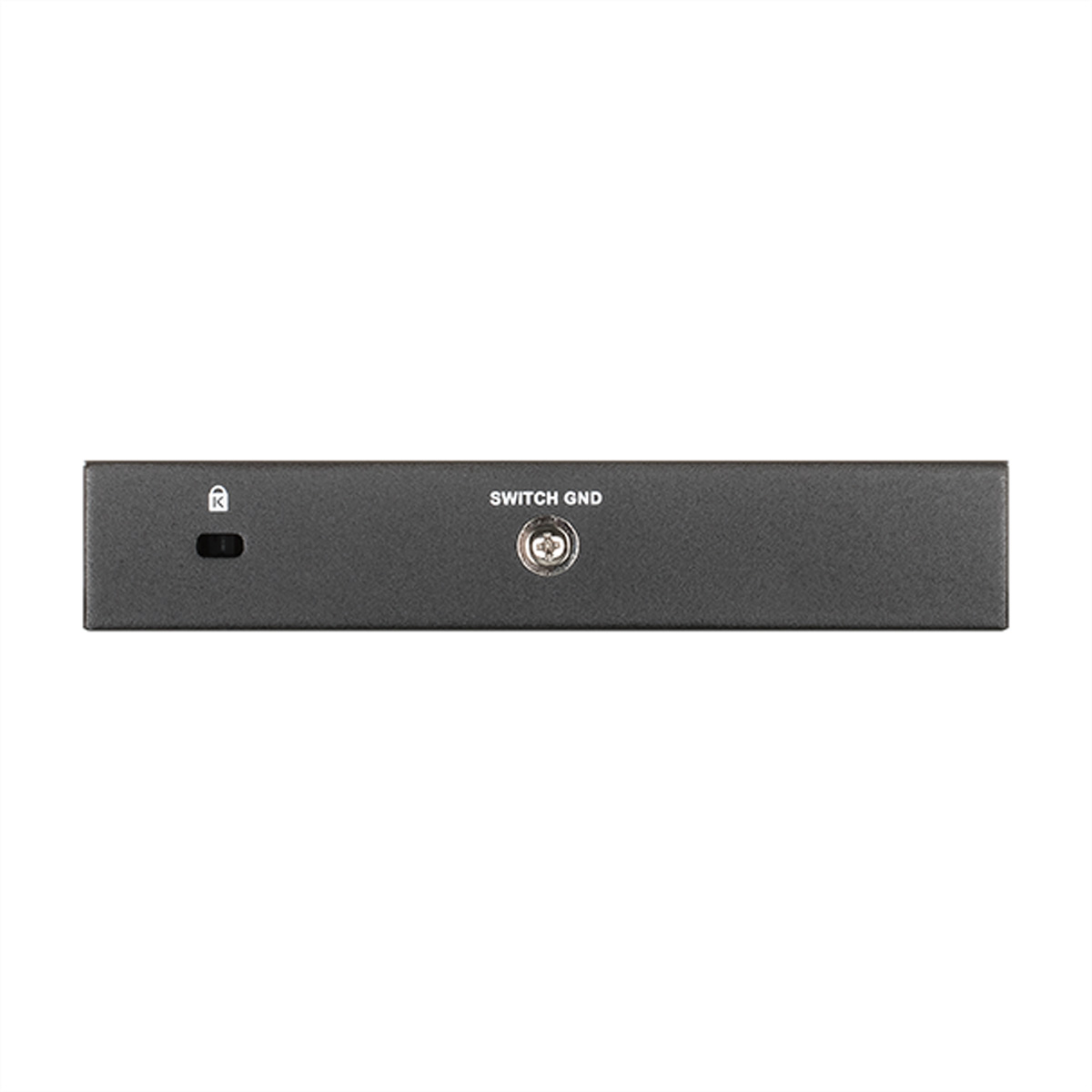 Un switch de red negro con la etiqueta 'SWITCH GND' y un puerto.