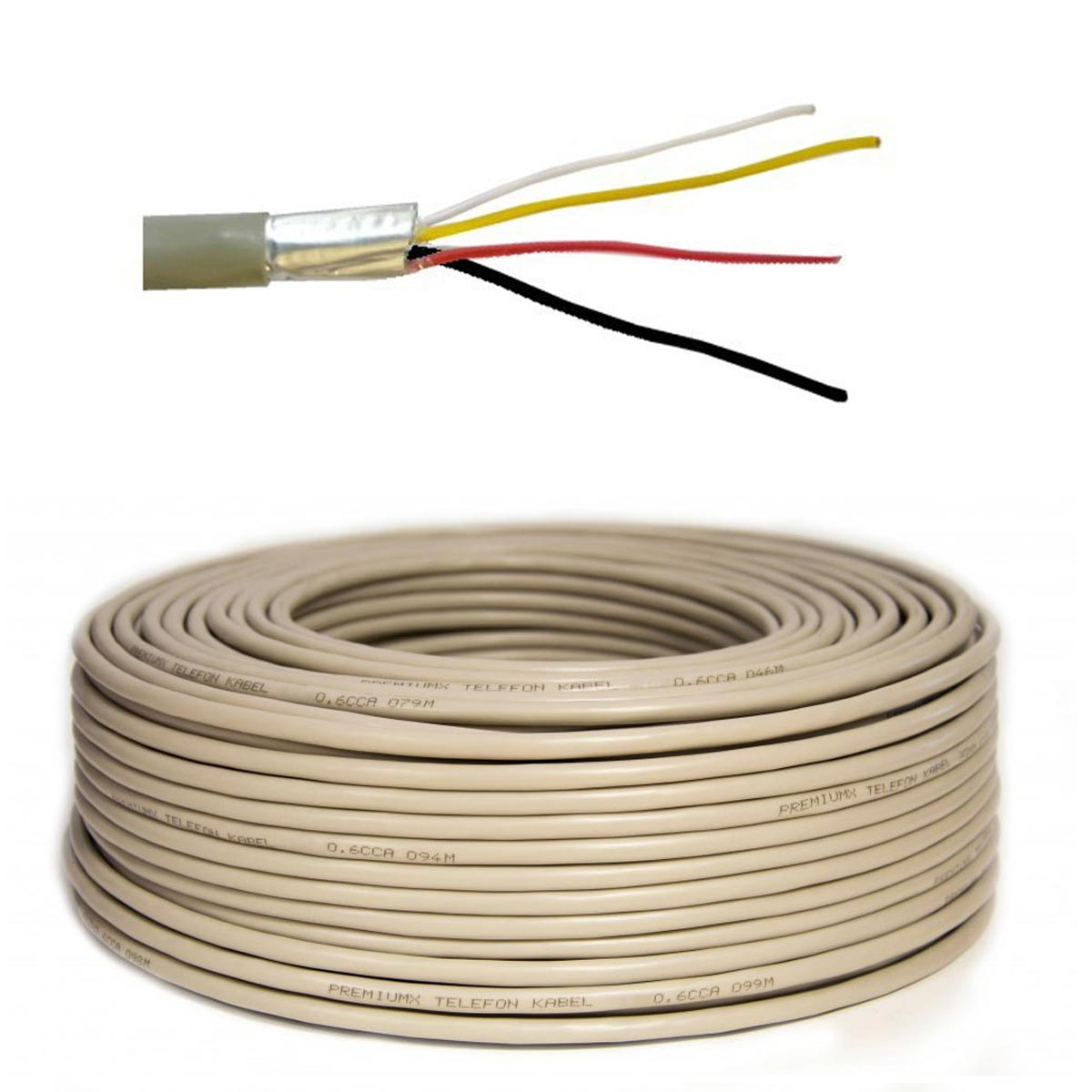 SeKi Telefonkabel 6x2x0,6mm J-Y Y 25m Rund Für Unterputzmontage