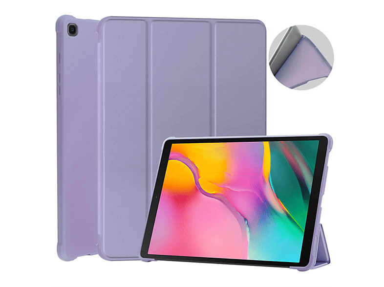 INF Faltbare Tablethülle Tablethülle Backcover Samsung für lila Kunstleder, TPU