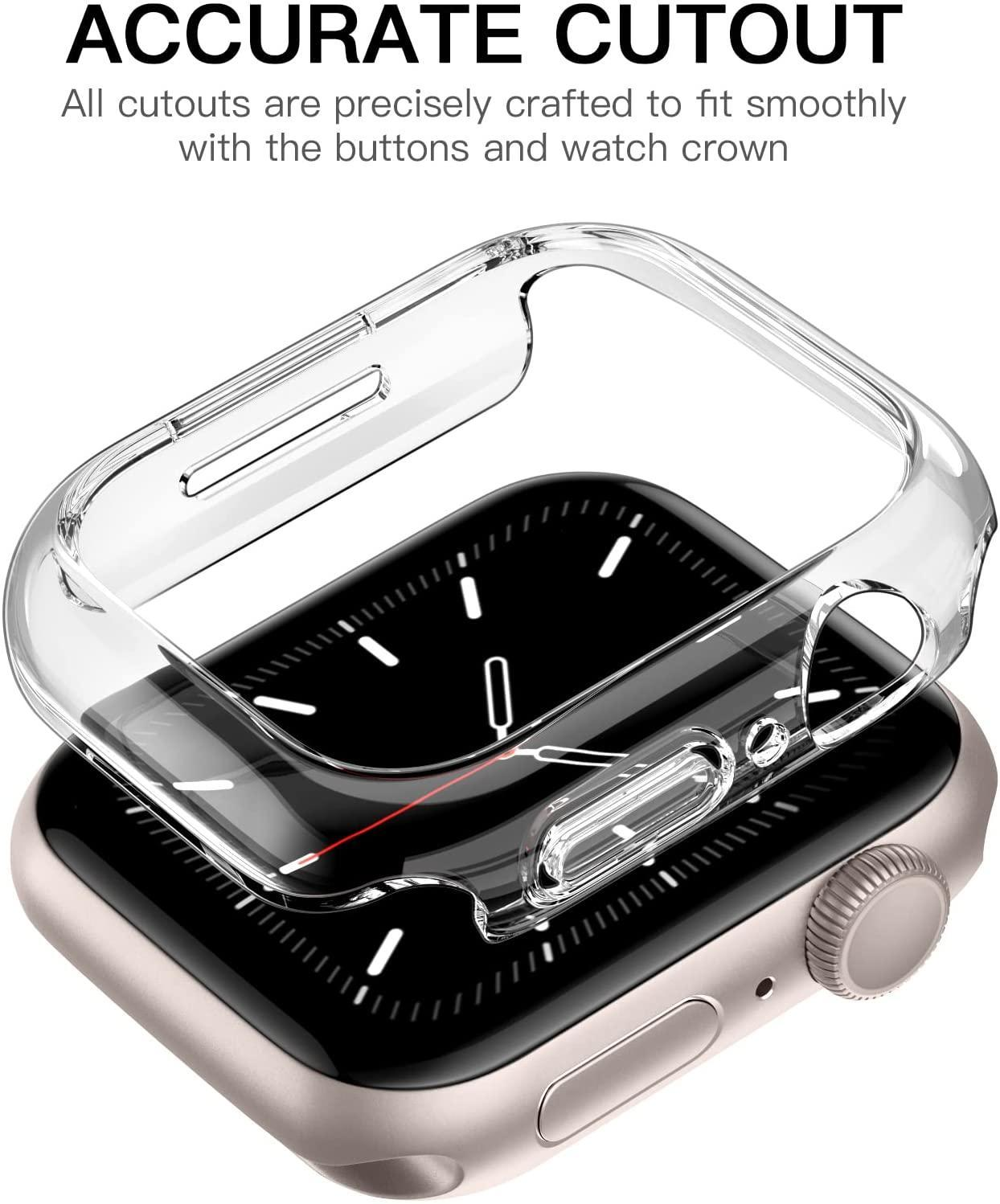 Displayschutz(für Apple mm) Series 7 Watch 8 (45 INF Gehäuseschutz 7 Transparent / Hülle (45 Apple PC Watch mm)) Case Apple