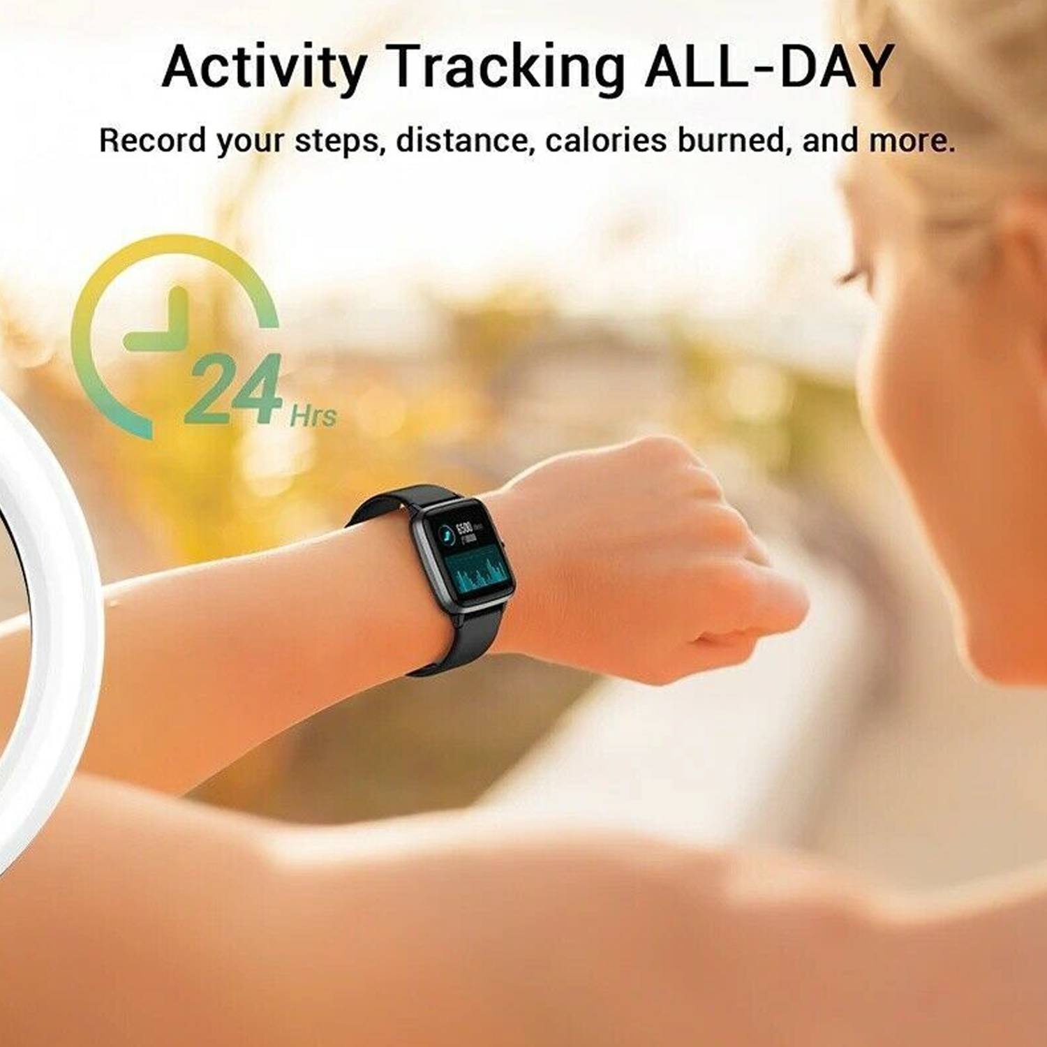 BRIGHTAKE FitnessPro Präzise Fitnessverfolgung aktives Silikon, rosa Ihr – Smartwatch Smartwatch Leben! ID205L für