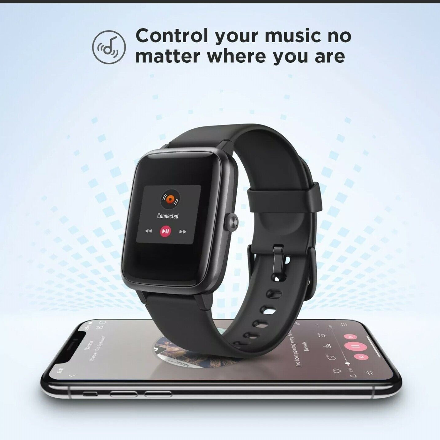 BRIGHTAKE ID205L Ihr für Leben! schwarz Präzise Smartwatch aktives Silikon, FitnessPro Smartwatch Fitnessverfolgung –