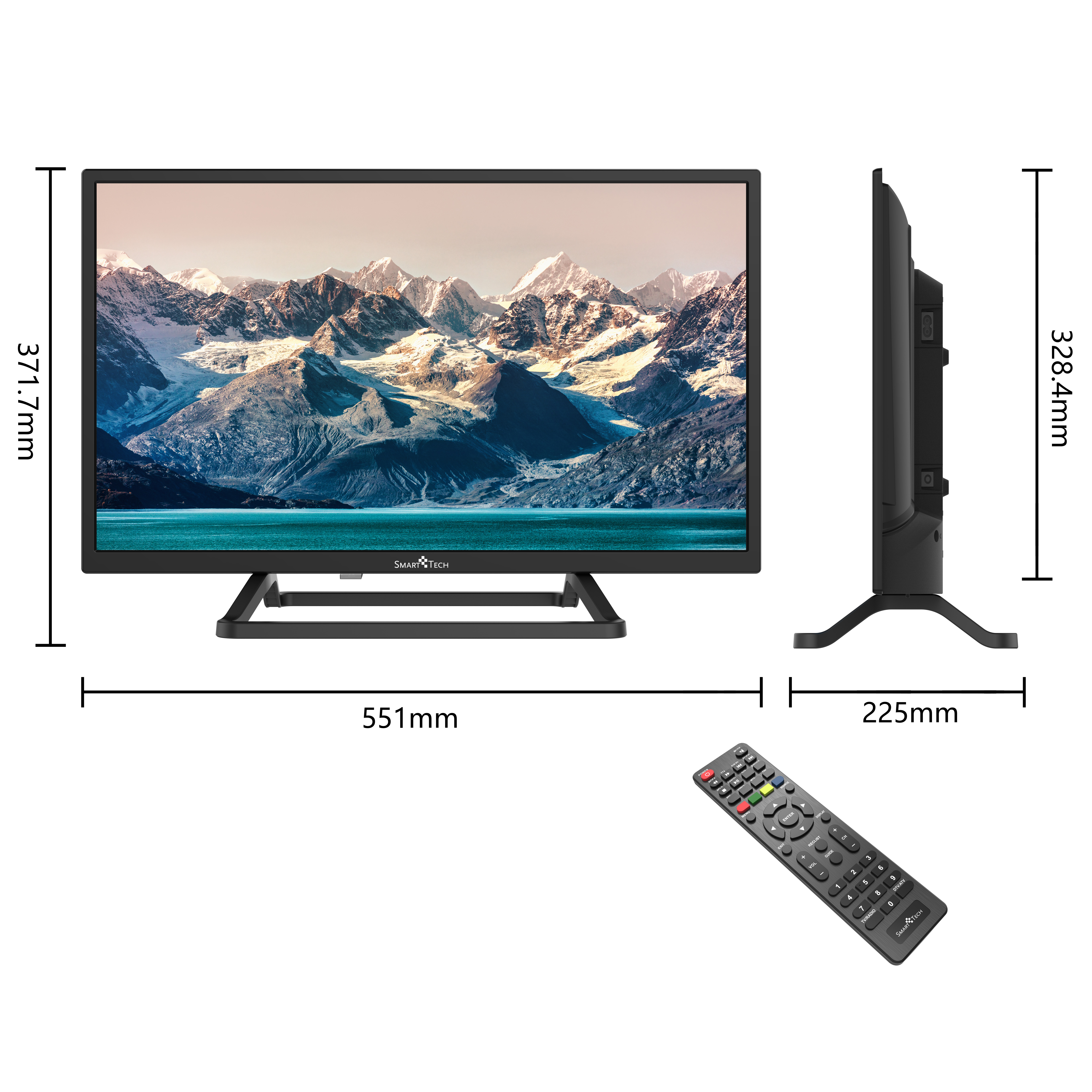 24HN10T3 60 LED 24 SMART TV 24 (Flat, Smart / HD-ready) Zoll Zoll TECH Non TV cm,