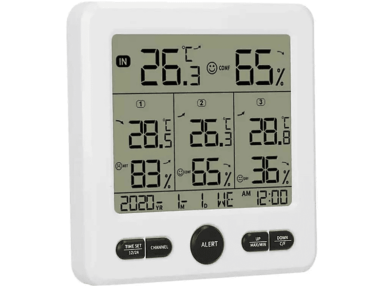 INF Drahtloses Thermometer / Hygrometer Innen und außen Thermometer