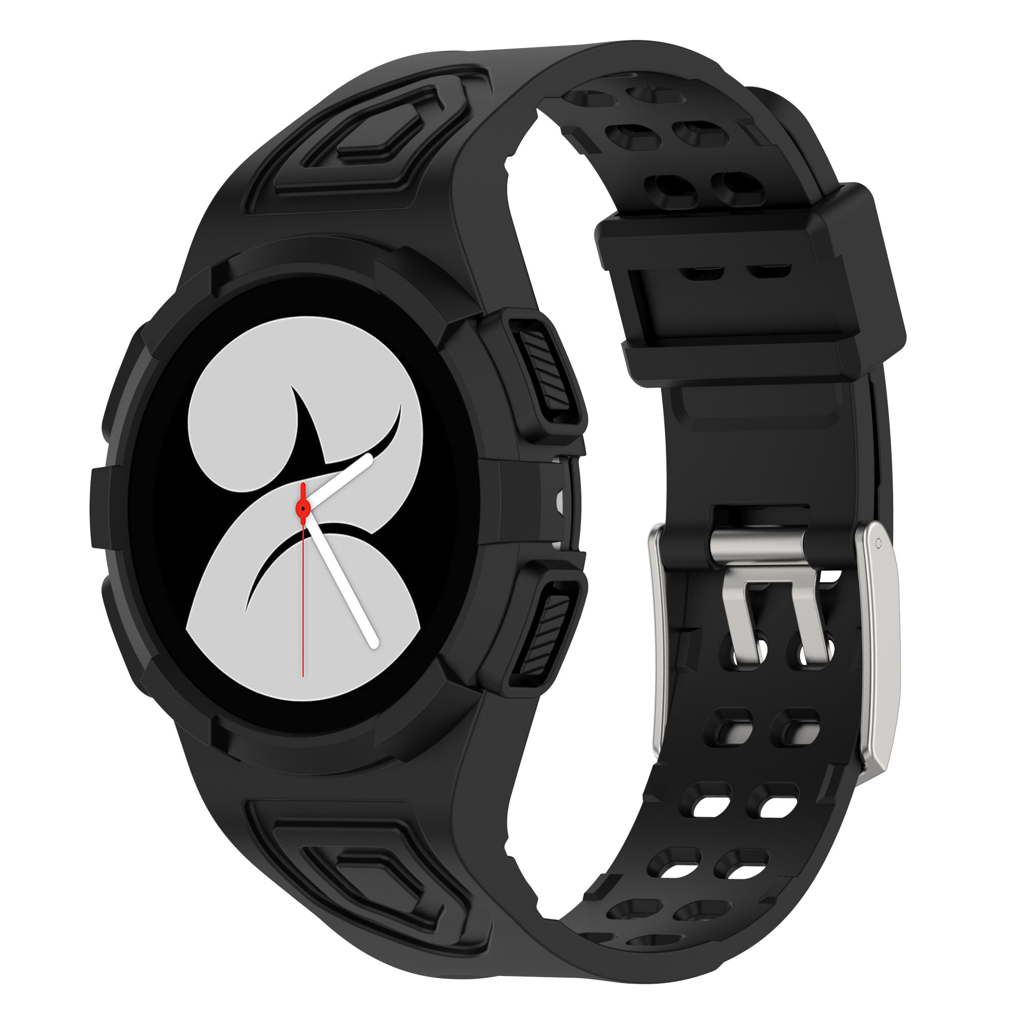 Samsung, schwarz Uhrarmband, Watch 4/5 44 mm, Ersatzarmband, Galaxy INF